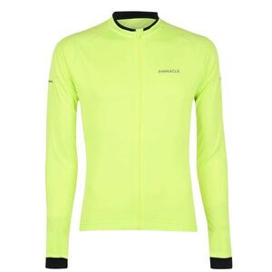 Pinnacle Mens Logo Long-Sleeved Cycling Jersey / Yellow